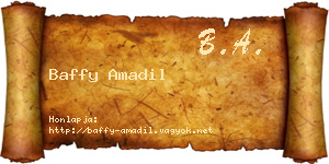 Baffy Amadil névjegykártya